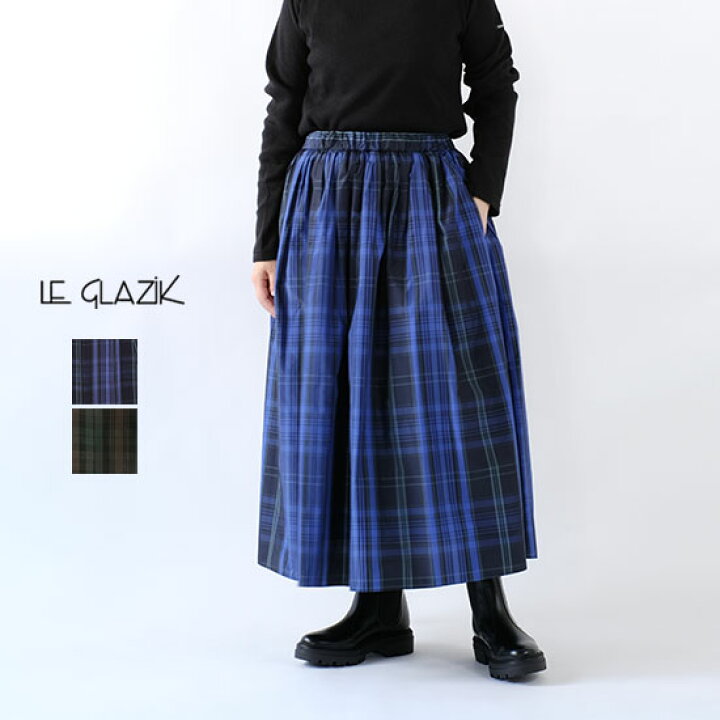楽天市場】ル グラジック Le glazik ポリエステル チェック ギャザー  