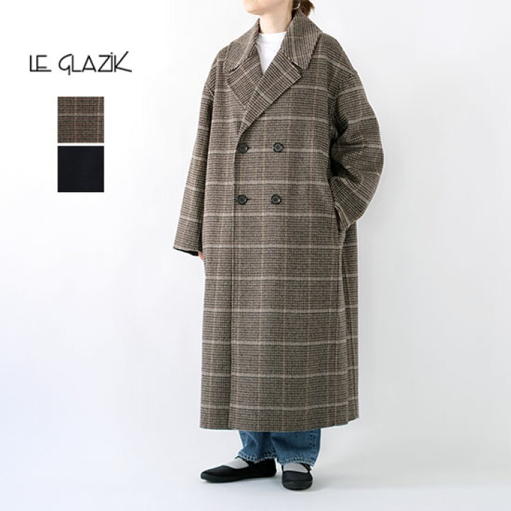 楽天市場】ル グラジック Le glazik ウール ダブルブレストコート LG 