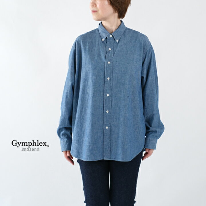 楽天市場 Gymphlex ジムフレックス レディース ワイドボタンダウンシャツ シャンブレー Gy B0004 Cod 送料無料 即日発送 Ydkg Ms あす楽対応 Oneday Online Shop