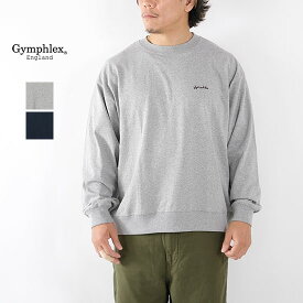 ジムフレックス Gymphlex メンズ コットンジャージー クルーネック 長袖 Tシャツ 刺繡ロゴ GY-C0487 HKT《即日発送》＊送料無料＊