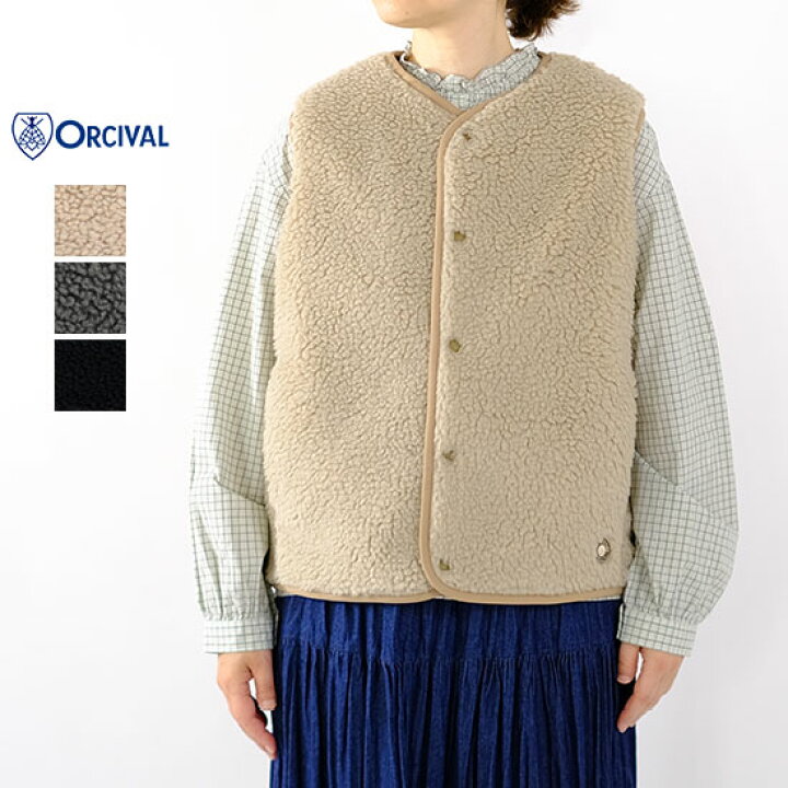 楽天市場】オーシバル ORCIVAL レディース ボアフリース ノーカラー 