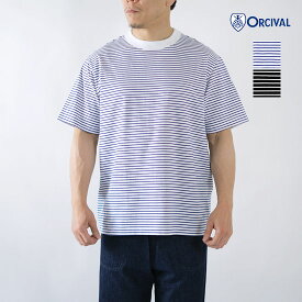オーシバル ORCIVAL メンズ クルーネック ボーダー 半袖 Tシャツ OR-C0338 CCF＊送料無料＊《即日発送》 【YDKG-ms】【smtb-MS】