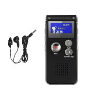 ボイスレコーダー 小型 長時間録音 内蔵メモリ4GB 外部マイク 内蔵スピーカー搭載 MP3再生可能 USB充電【…