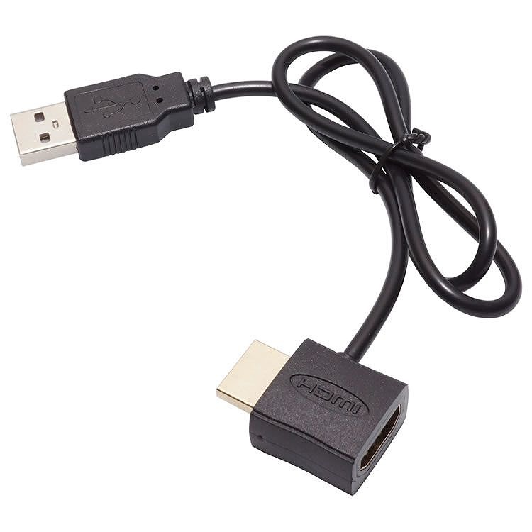HDMIの画面が乱れたり点滅する場合に便利なUSB電源アダプタ 割引 HDMI USB 電源 アダプタ 給電 Type-A オス メス 外部給電 モニター テレビ おしゃれ PR-MH001 安定 メール便対応 小型 HDMIケーブル接続