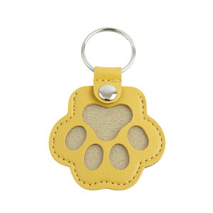 ペット メモリアル キーホルダー 遺毛保存グッズ 遺毛ケース レザーキーホルダー 犬 猫 かわいい おしゃれ 携帯用 いつも一緒に キーケース キーリング コンパクト 肉球モチーフ 5色展開 PR-I