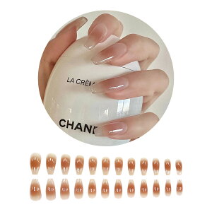 ネイルチップ 24枚セット セルフネイル パーツ ショート ロング デザインチップ ジェルネイル ニュアンスネイル ネイル チップ プチプラ 簡単 かわいい PR-NAIL24CHIP07