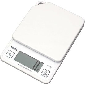 タニタ クッキングスケール 1g単位で1kgまで計れる 収納に便利なフック穴付き ホワイト KD-187