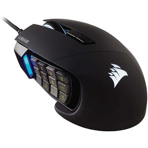 Corsair SCIMITAR RGB ELITE USB �Q�[�~���O�}�E�X ���{�^�� RGB���� CH-9304211-AP MS431 �u���b�N///�z���C