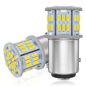 12V-24V �ԗp S25�_�u���� �z���C�g BAY15D P21/5W LED�o���u �ėp �����P�x 54�ASMD �e�[�����C�g/�u��