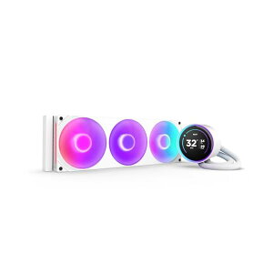 NZXT Kraken Elite 360 RGB v2 White �ȈՐ���CPU�N�[���[ RL-KR36E-W2 FN2387