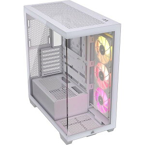 CORSAIR iCUE LINK 3500X RGB Tempered Glass �~�h���^���[PC�P�[�X �z���C�g CC-9011281-WW