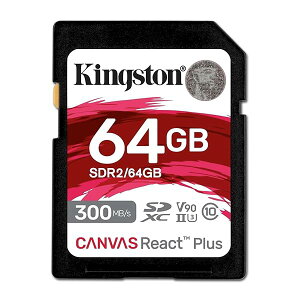 �L���O�X�g�� SDXC�J�[�h 64GB �ő�300MB/s UHS-II V90 4K 8K Canvas React Plus SDR2/64GB �J�[�h�̂� ���i����