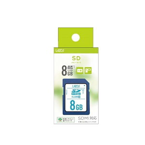 LAZOS SD�J�[�h 8GB �N���X10 SDHC �������[�J�[�h SDMI�Ή� L-B8SDH10-U1