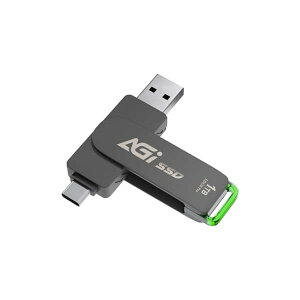 AGI 1TB �O�t��SSD USB 3.2 Gen 2 Type-A/Type-C ���Ή� �ő�ǂݎ�葬�x550MB/s PS5/PS4/iOS/Android/iPad/Windows/M