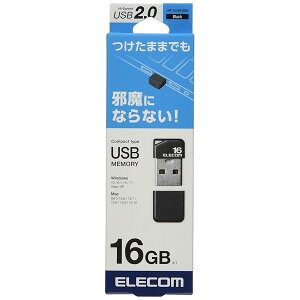 �G���R�� USB������ 16GB USB2.0 ���^ �X�g���b�v�z�[�� �L���b�v�t�� �u���b�N MF-SU2B16GBK