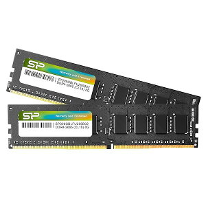 �V���R���p���[ �f�X�N�g�b�vPC�p ������ DDR4 2666 PC4-21300 8GB x 2�� (16GB) 288Pin 1.2V CL19 SP016GBLFU266B