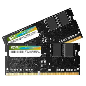 �V���R���p���[ �m�[�gPC�p������ DDR4-2666(PC4-21300) 16GB×2�� 260Pin 1.2V CL19 Mac�Ή� SP032GBSFU266B22