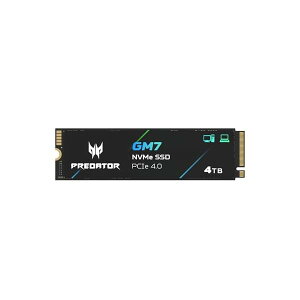 Acer Predator M.2 SSD 4TB GM7 NVMe2.0 2280 PCIe Gen4×4 ������(�ő�ǂݎ��F7400MB/s�A�ő发�����݁F6500MB