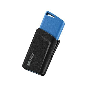 BUFFALO USB3.1(Gen1)�v�b�V���X���C�hUSB������ 16GB �u���[ RUF3-SP16G-BL
