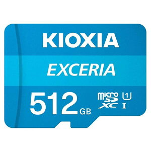microSD�J�[�h 512GB Class10 KEMC-A512G EXCERIA �G�N�Z���A �����Ń�����
