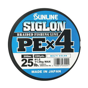 �I�[���W�������Ή� �����x�E������ ���[�R�X�g4�{�QEX-PE���C�� �V�O���� (SIGLON) PE×4 200m �}���`�J���[ (10m×5�F�J���[�h) 1.5��