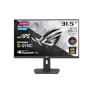 �Q�[�~���O���j�^�[/ROG Strix XG32UCG/31.5�C���`/3840x2160/�f���A�����[�h�i4K 160Hz / �t��HD 320Hz�j/0.3ms�imin.�j/Fast IPS/Extreme Low Motion Blur Sync/USB Type-C/G-Sync�Ή�/DisplayWidget Center/�O�r�\�P�b�g/HDR/Aura Sync