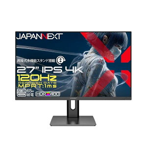 27�C���` IPS�p�l������ 120Hz/1ms(MPRT)�Ή� 4K(3840×2160)�𑜓x �Q�[�~���O���j�^�[ JN-IPS27G120U2-HSPC6 HDMI2.1 DP USB-C(�ő�65W���d) sRGB:100% HDR400���� PS5 4K:120Hz�ڑ� VRR �������� �s�{�b�g(�c��])�y2�N�z