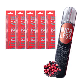 NICOLESS VAPE 5本セット ニコレス ベイプ 使いきり 電子タバコ タール無し ニコチンなし 加熱式タバコ 火を使わない 水蒸気 リキッド 電子たばこ 禁煙タバコ 禁煙グッズ