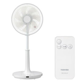 TOSHIBA (東芝) リビング扇風機 ACモーター 静音 リモコン付 7枚羽根 切タイマー 首振り 風量3段階 ホワイト TF-30AL28A