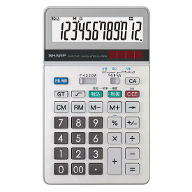 シャープ 実務電卓 EL-N742K-X グリーン購入法適合12桁 ナイスサイズ 日数＆時間計算 サイレントキー チルト表示 アンサーチェック 大型ゴム足