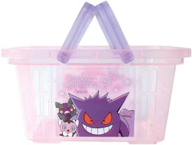 ティーズファクトリー ポケットモンスター ゲンガー ゴチム モルペコ メタモン ミニキャラバスケット クリア グラデーション パープル＆ピンク かご カゴ 小物入れ お片付け 小さい入れ物 225583 ポケモン