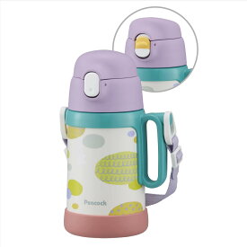 ピーコック魔法瓶工業(The-peacock) ピーコック 水筒 ボトル 480ml 490ml 保冷 ストロー ダイレクト 2WAYボトル ステンレス 魔法瓶 ソラ APD-W50 SR
