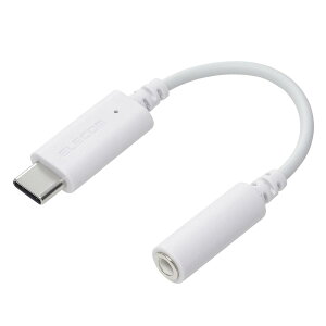 �G���R�� USB C to 3.5mm �C���z�� �ϊ��A�_�v�^ �I�[�f�B�I �W���b�N�ϊ� DAC���� �y ���y/�ʘb �z i Phone�Eandroid�Ή� �z���C�g MPA-C35DWH2