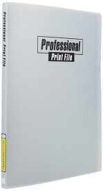 FUJICOLOR ポケットアル バム プロフェッショナルプリントファイル 4切 ・ ワイド4切 40枚収納 902888 グレー