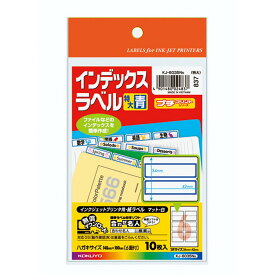 コクヨ インクジェット ラベル インデックス はがきサイズ 6面 青 KJ-6035NB