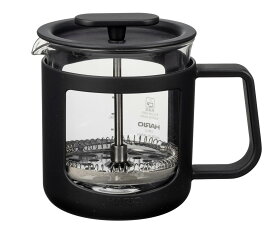 HARIO(ハリオ) カフェプレス・U フレンチプレス ティープレス プレス式 コーヒー 耐熱ガラス 実用容量300ml ブラック CPU-2-B
