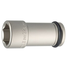 トネ(TONE) インパクト用ロングソケット 6NV-32L 差込角19.0mm(3/4”) 二面幅32mm