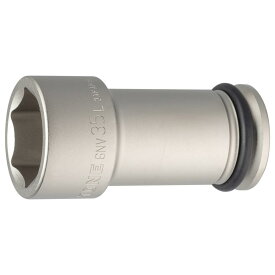 トネ(TONE) インパクト用ロングソケット 6NV-35L 差込角19.0mm(3/4”) 二面幅35mm