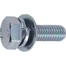 TRUSCO(トラスコ) 座金組込ボルト トリーマー 三価白 サイズM10×45 4本入 B716-1045