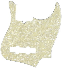 Fender ピックガード10-HOLE CONTEMPORARY JAZZ BASS® PICKGUARD,WHITE MOTO