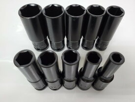 ディープソケットセット 差込角12．7mm 1/2インチ 全長78mm 6角タイプ面接触 肉薄　☆ディープソケットセット