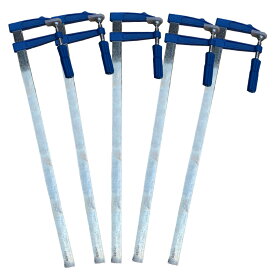 新品 F型クランプM 120mmx800mm 5本セット C型 L型 万力 グリップ ロック プライヤー　☆M 120mmx800mm