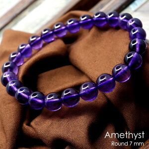 AWXg uXbg 7mm EOACY AAA Z  2 a VR p[Xg[ Amethyst ̓ 蕨 Mtg v[g