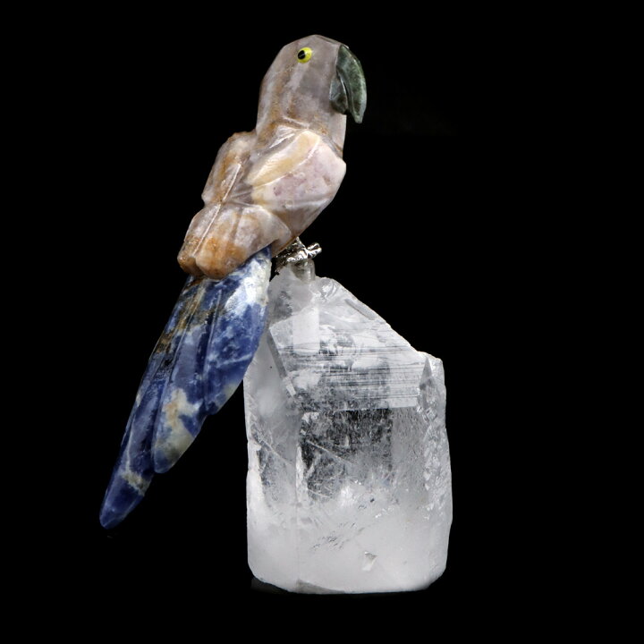 楽天市場】天然石 鳥 置き物 オーナメント 宝石鳥 インコ アラゴナイト 