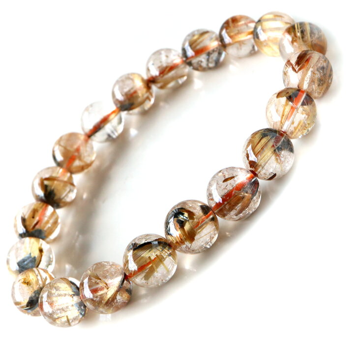 楽天市場】タイチン ルチルクォーツ ブレスレット AAA 母岩ヘマタイト  