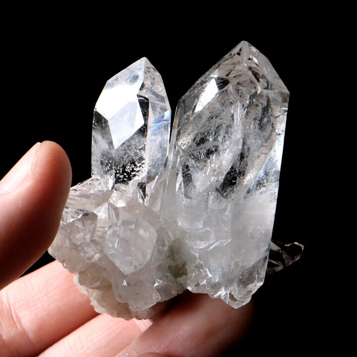 楽天市場】天然 水晶 クラスター 75g ブラジル ゼッカ産 透明感が 