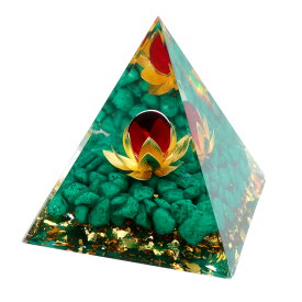 オルゴナイト ピラミッド 蓮の花 orgonite pyramid 置物 天然石 パワーストーン 浄化 送料無料 母の日 贈り物 ギフト プレゼント