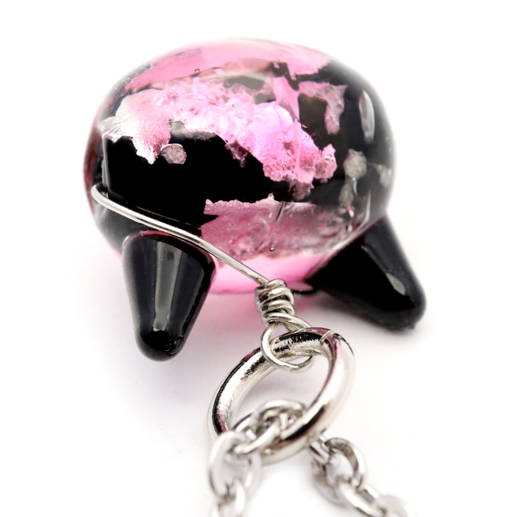 楽天市場】ホタルガラス ネックレス 猫 ピンク かわいい ペンダント