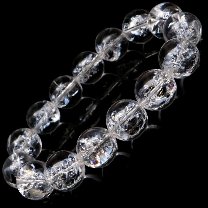 楽天市場】アイリスクォーツ 人工クラック ブレスレット 14mm 天然石 