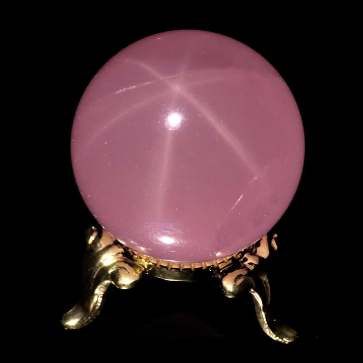 楽天市場】スター ローズクォーツ 丸玉 34.1mm AAA 台座付き  